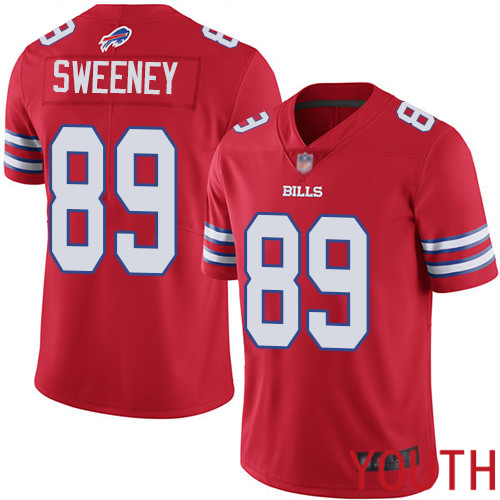 Youth Buffalo Bills #89 Tommy Sweeney Limited Red Rush Vapor Untouchable NFL Jersey